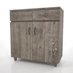 【家具】灰色の木目のリビングボード【formZ】 cabinet_0010