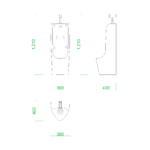 【2D部品】大形の床置き小便器【DXF/autocad DWG】2df-toi_0011