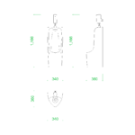 【2D部品】床置き小便器（自動フラッシュバルブ）【DXF/autocad DWG】2df-toi_0014