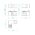 【2D部品】1816サイズのＬ型キッチン【DXF/autocad DWG】 2df-kit_0022