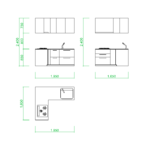 【2D部品】1916サイズのＬ型キッチン【DXF/autocad DWG】 2df-kit_0023