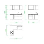 【2D部品】2116サイズのＬ型キッチン【DXF/autocad DWG】 2df-kit_0024