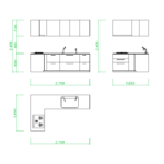 【2D部品】2716サイズのＬ型キッチン【DXF/autocad DWG】2df-kit_0028