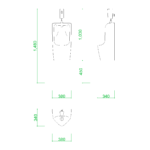 【2D部品】大形の壁掛け小便器（自動フラッシュバルブ）【DXF/autocad DWG】2df-toi_0019