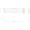 いちょうのガードパイプ(3m)の2DCAD部品,無料,商用可能,フリー素材,フリーデータ,AUTOCAD,DWG,DXF,道路,road,車両用防護柵,ガードフェンス,guard pipe,fence,イチョウ,銀杏,都道,東京,東京都,tokyo